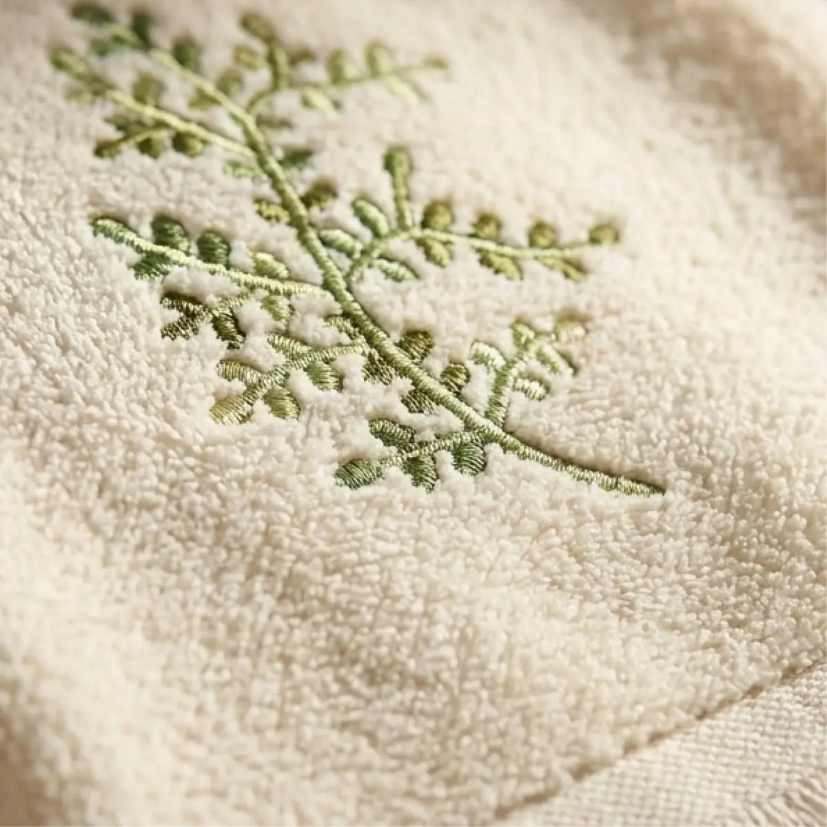 Avanti Linens Greenwood Fingertip Towel, Ivory, 18.00" x 11.00" | Botanical Embroidered Cotton - view 4