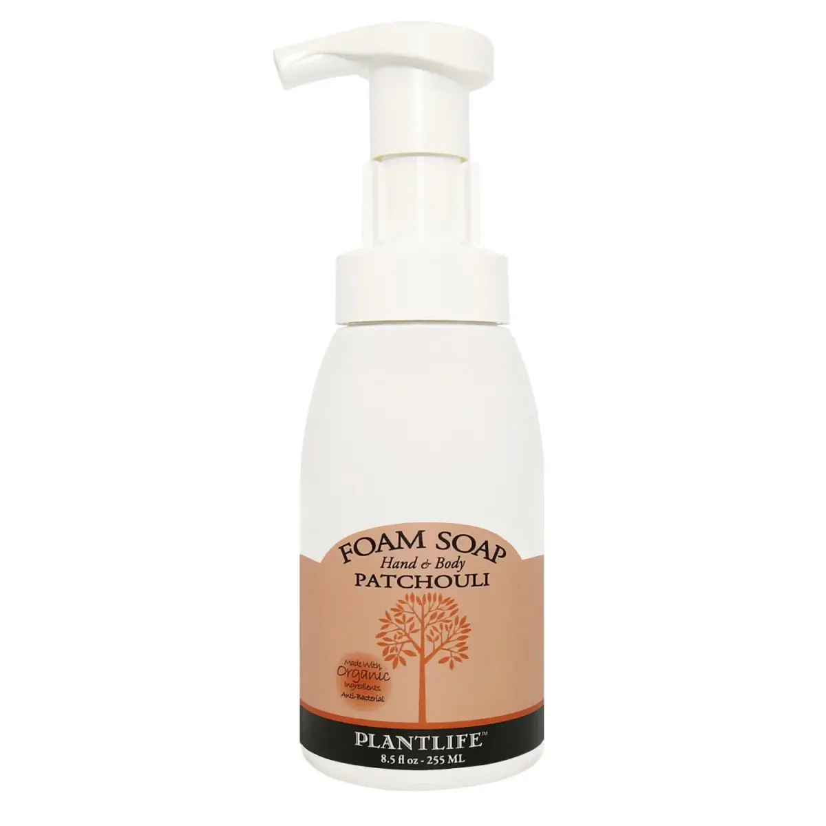 Plantlife Patchouli Foam Soap 250ml (8.5 Fl Oz) | Organic Hand & Body Wash with Aloe Vera - main product image