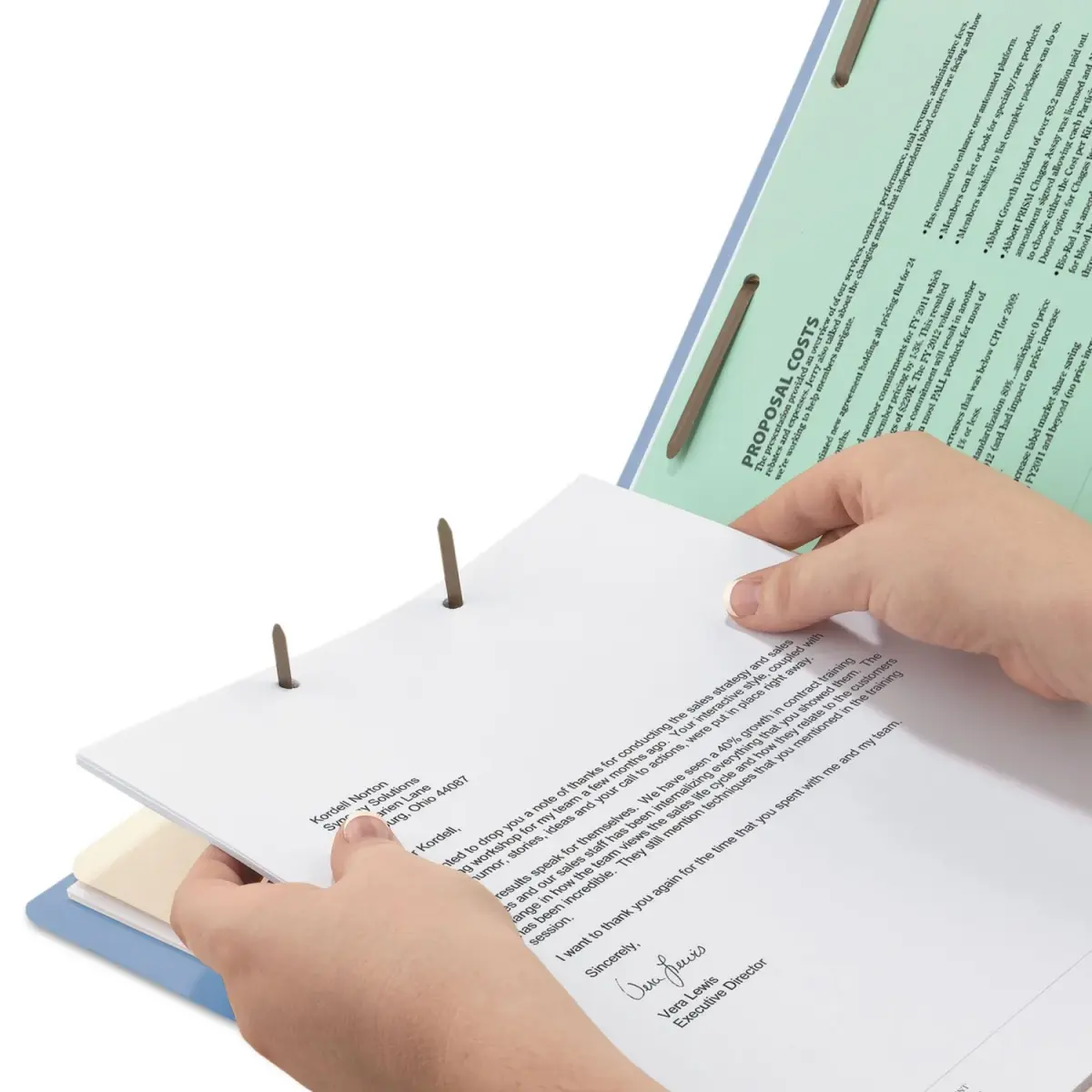 Smead Classification File Folders 2" Expansion, 2/5-Cut Tab, Letter Size, 10 per Box (Blue) | Organize Documents with 6 Filing Surfaces - view 9