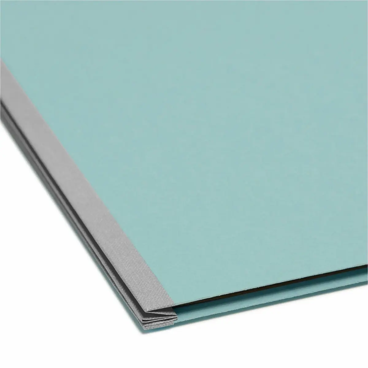 Smead Pressboard Classification File Folder with SafeSHIELD Fasteners, 2 Dividers, 2" Expansion, Letter Size, Blue, 10 per Box | 25.9cm x 30.7cm x 6.4cm - view 3