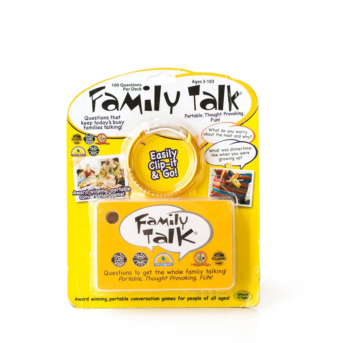 Continuum Games Family Talk, Portable Car Travel Conversation Game | 100 Questions for Hilarious Family Discussions - view 6