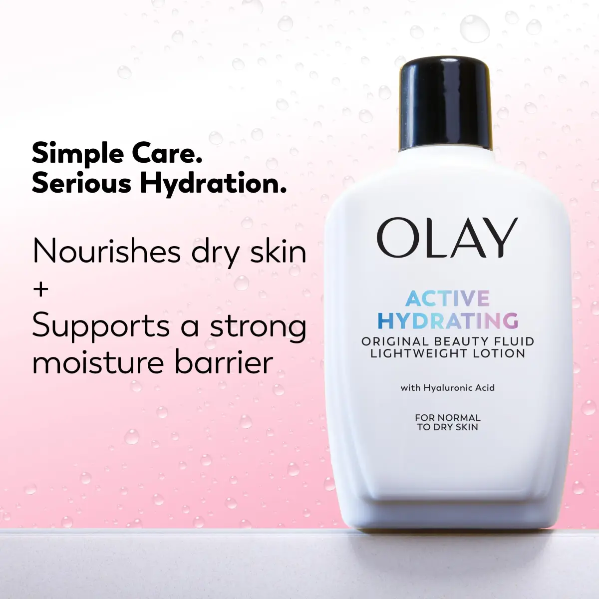 Olay Active Hydrating Beauty Fluid Lotion Original Facial Moisturizer 240ml (8 Fl Oz) | Dermatologically Tested - view 3