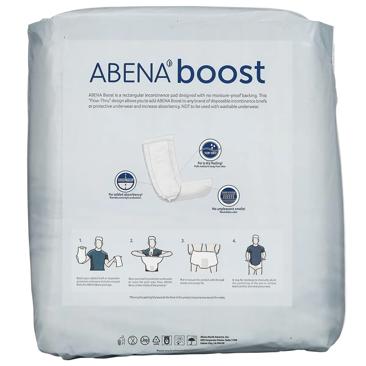 Abena Boost Fluff Incontinence Pads Extra Large | Flow-Through Design & Cost Saving (70-120 chars) - view 2