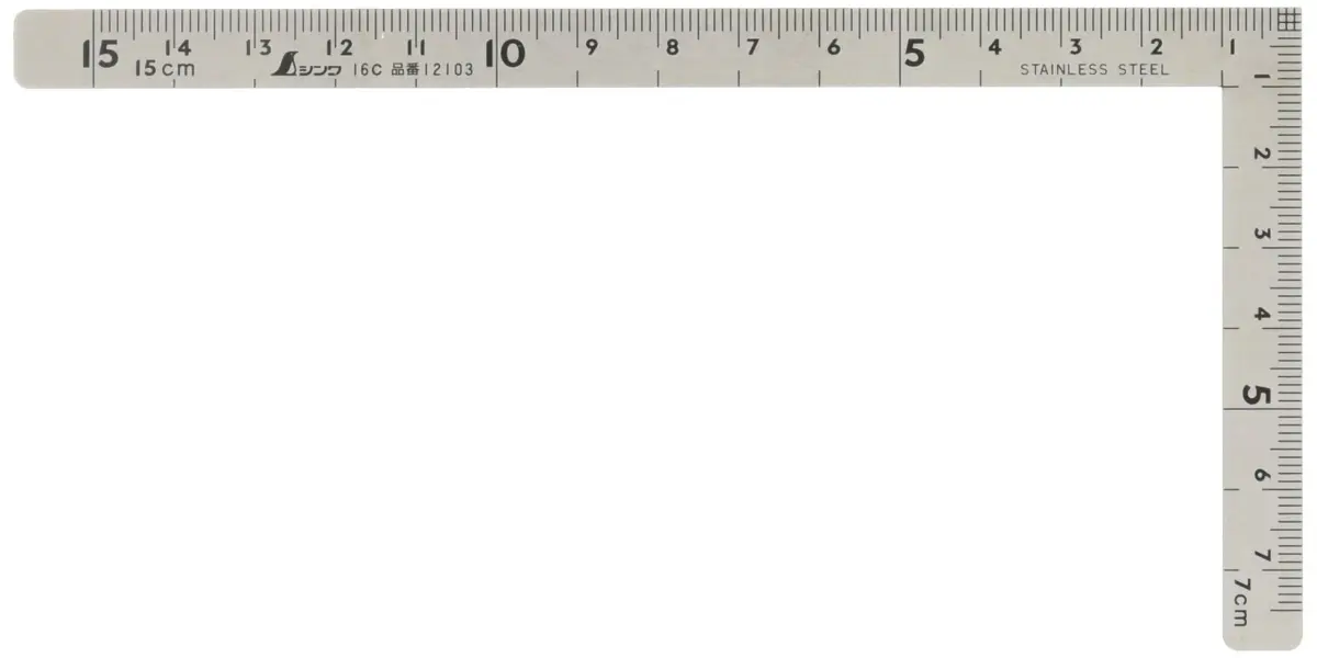 Shinwa Sokutei Gojimushi CM Eye Ruler 15cm (5.9 inches) | Precision Stainless Steel Measuring Tool - view 2