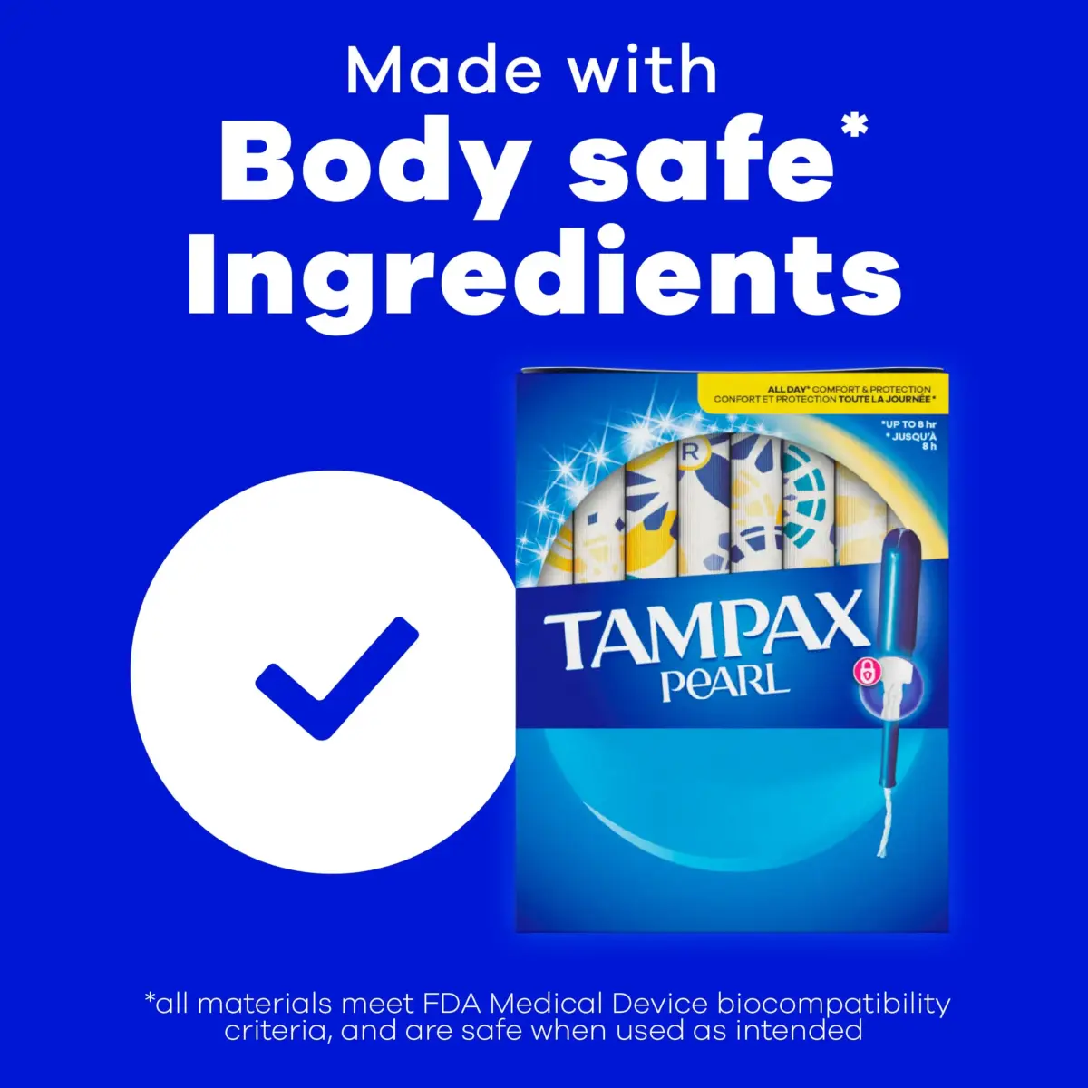 Tampax Pearl Tampons Multipack Light/Regular/Super Absorbency 47 Count | Dermatologist Tested Tampon - view 6