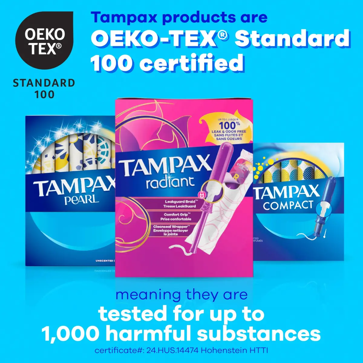 Tampax Pearl Tampons Multipack Light/Regular/Super Absorbency 47 Count | Dermatologist Tested Tampon - view 8
