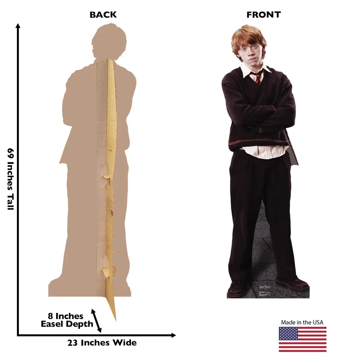 Cardboard People Ron Weasley Cardboard Cutout - Order of the Phoenix | Life-Size Harry Potter Standee for Parties & Events - view 2