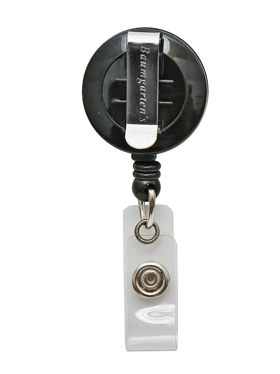 SICURIX Black Retractable Badge Reels with Belt Clip, 25 Pack | Metal Construction, 30-inch Extension - view 4