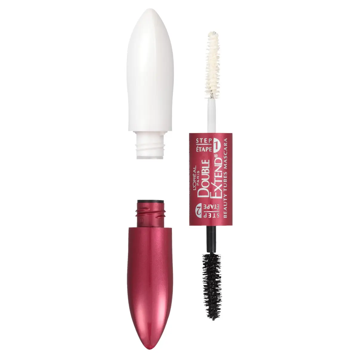 L'Oreal Paris Double Extend Tubing Mascara Blackest Black 9.6ml (0.33 Fl Oz) | Lengthening 2 Step Mascara - main product image