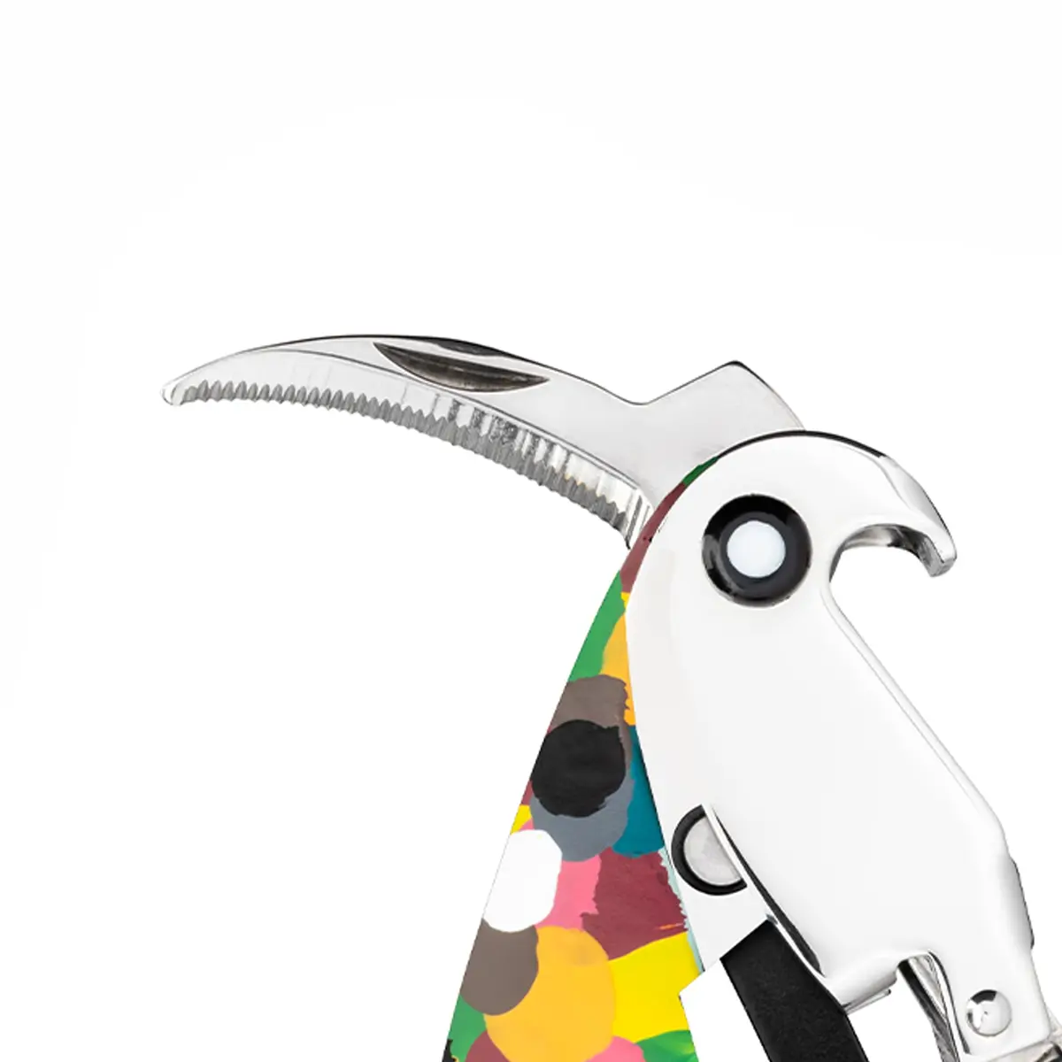 Alessi AAM32 1 Parrot Corkscrew, Cast Aluminum & PC, Multicolour | Designer Waiter Corkscrew for Home & Professional Use - view 3