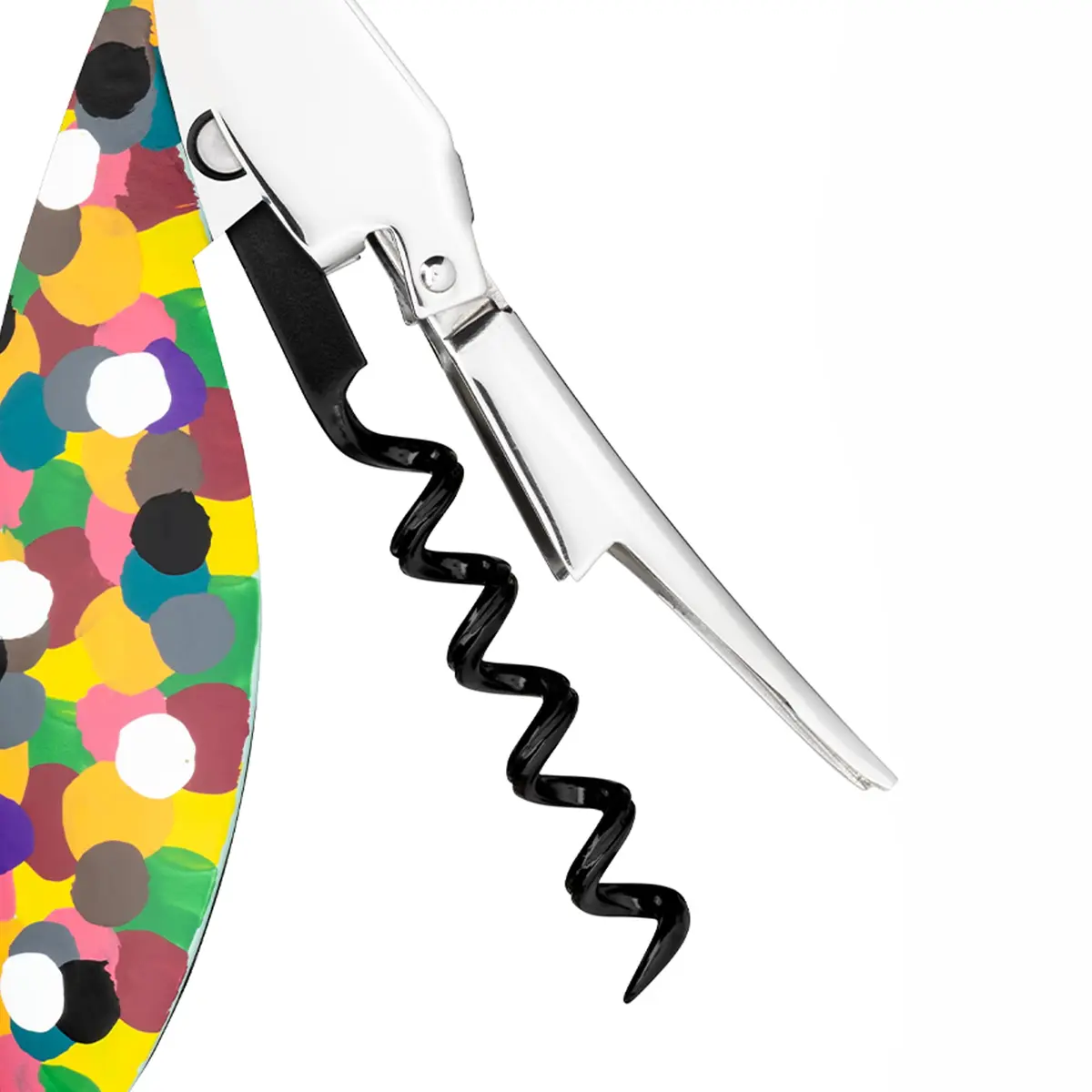 Alessi AAM32 1 Parrot Corkscrew, Cast Aluminum & PC, Multicolour | Designer Waiter Corkscrew for Home & Professional Use - view 4