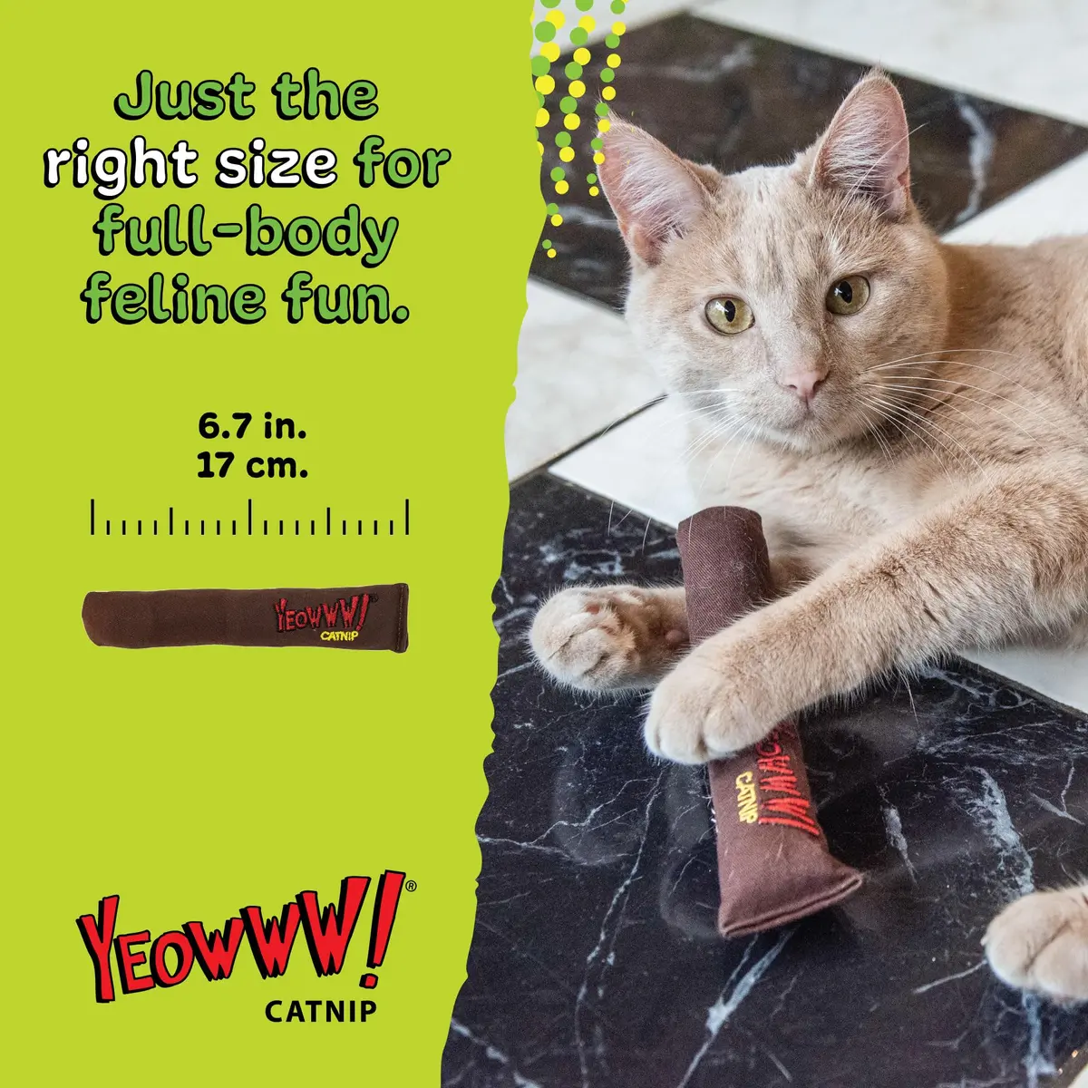 Yeowww! Catnip Cigar Cat Toy 18cm (7 inch) | Potent Organic Catnip Kicker for Cats - view 3