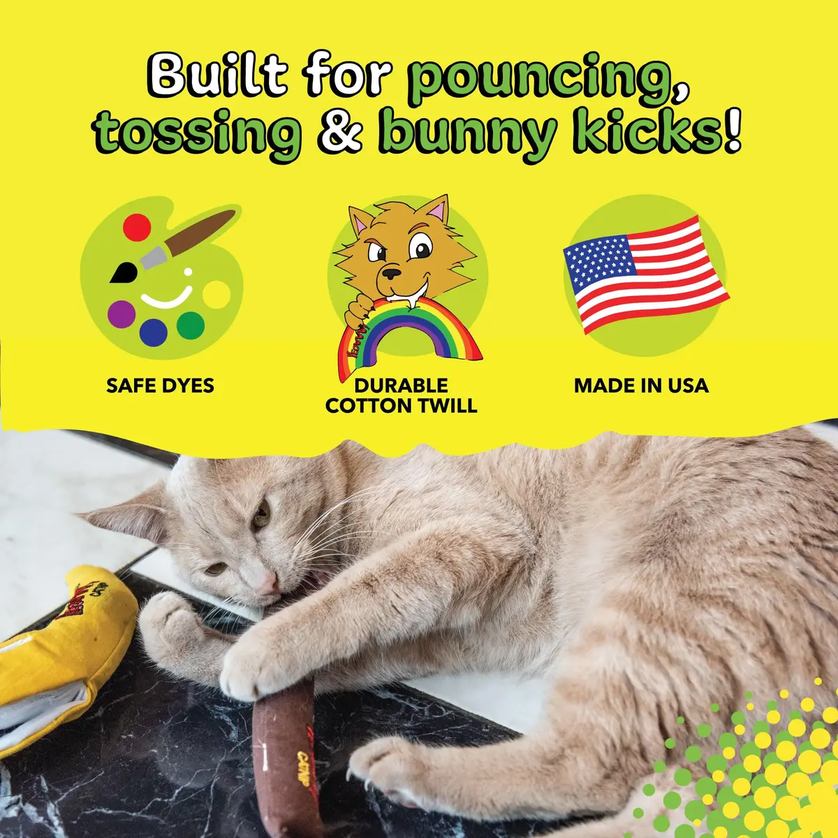Yeowww! Catnip Cigar Cat Toy 18cm (7 inch) | Potent Organic Catnip Kicker for Cats - view 4