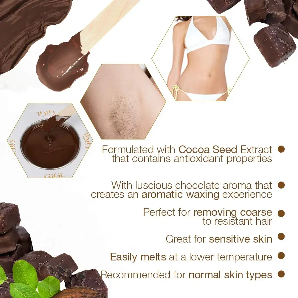 Gigi Milk Chocolate Crème Hair Removal Wax 397g (14 oz) | Soft Wax for Coarse Hair - view 4