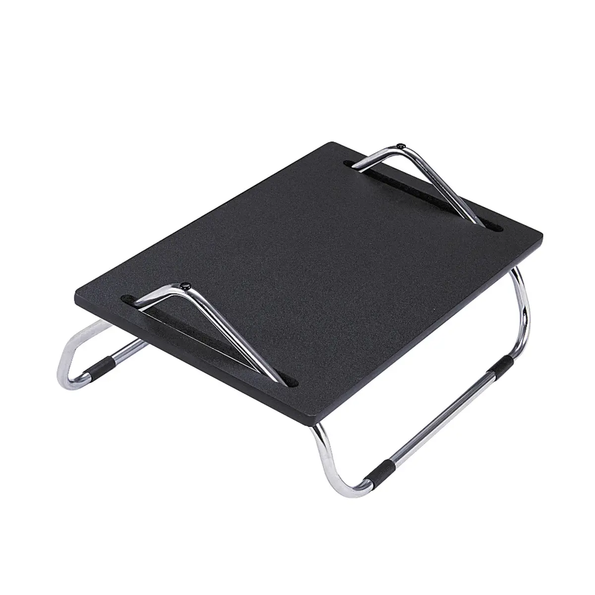 Safco Footrest 8" Adjustable Tilt Angle Black with Chrome Stand | Ergonomic Office Accessory - main product image