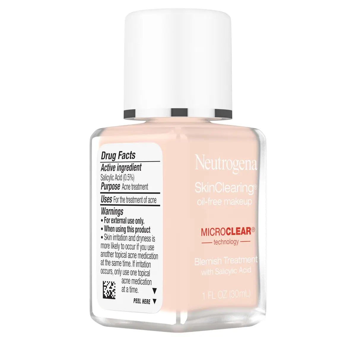 Neutrogena SkinClearing Liquid Foundation Natural Ivory 1 fl oz (29.57 ml) | Acne Fighting with MicroClear Technology - view 7