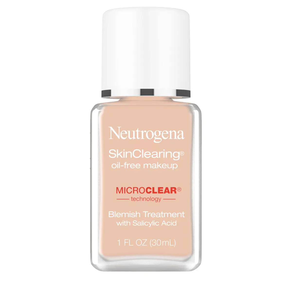 Neutrogena SkinClearing Liquid Foundation Buff 30 29.57ml (1 fl oz) | Acne-Fighting Oil-Free Makeup - main product image