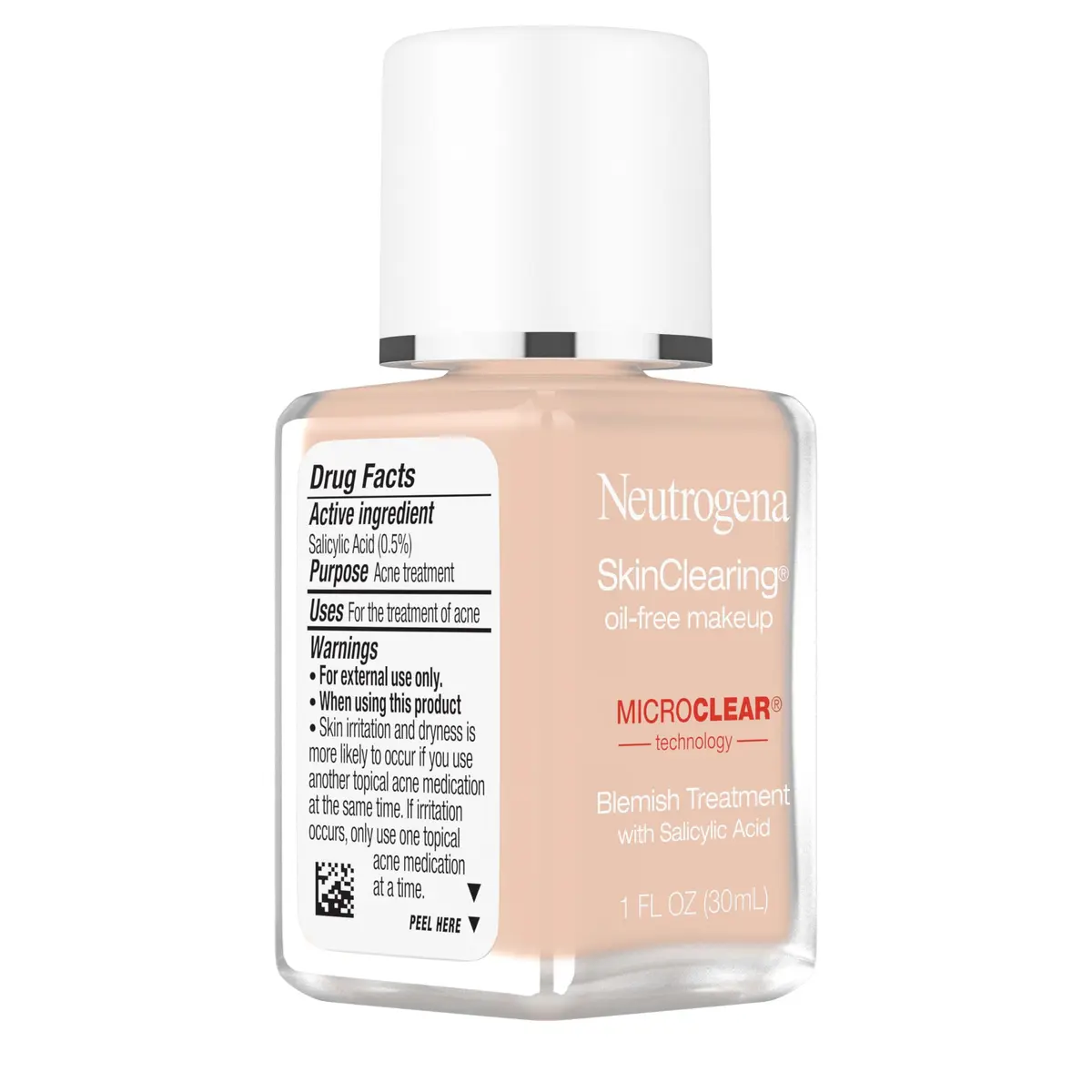 Neutrogena SkinClearing Liquid Foundation Soft Beige 29.57 ml (1 fl oz) | Acne Fighting with MicroClear Technology - view 6