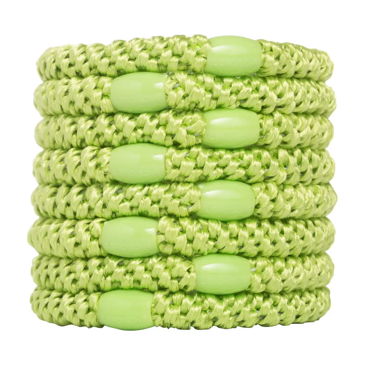 L. Erickson Grab & Go Ponytail Holders, Fresh Zesty Pop, 8 Pack | No Damage for Thick Hair, Strong, Stretchy & Snag-Free - main product image