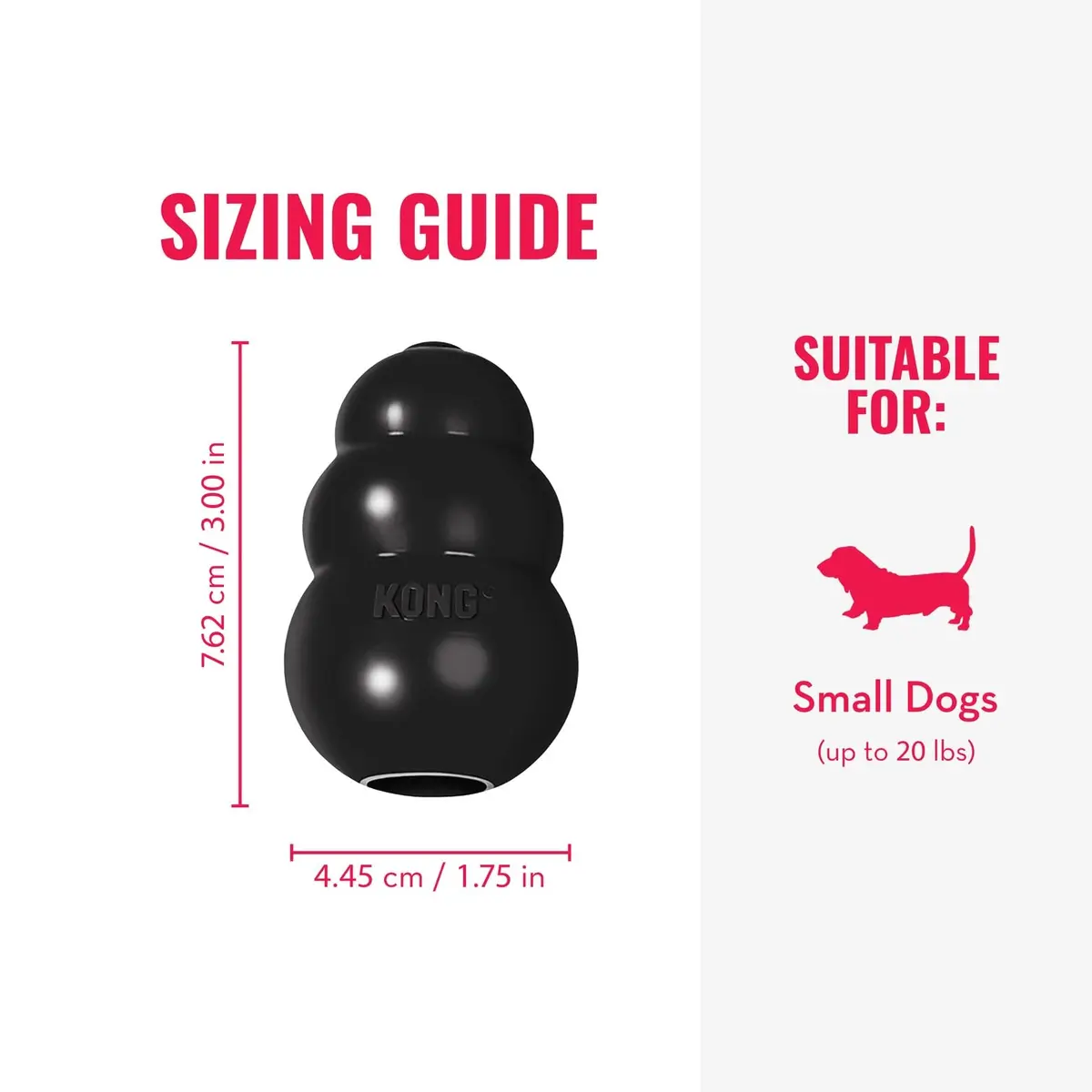 KONG Extreme Dog Toy, Durable Natural Rubber Chew, for Small Dogs | Unmatched Strength & Engagement - view 4