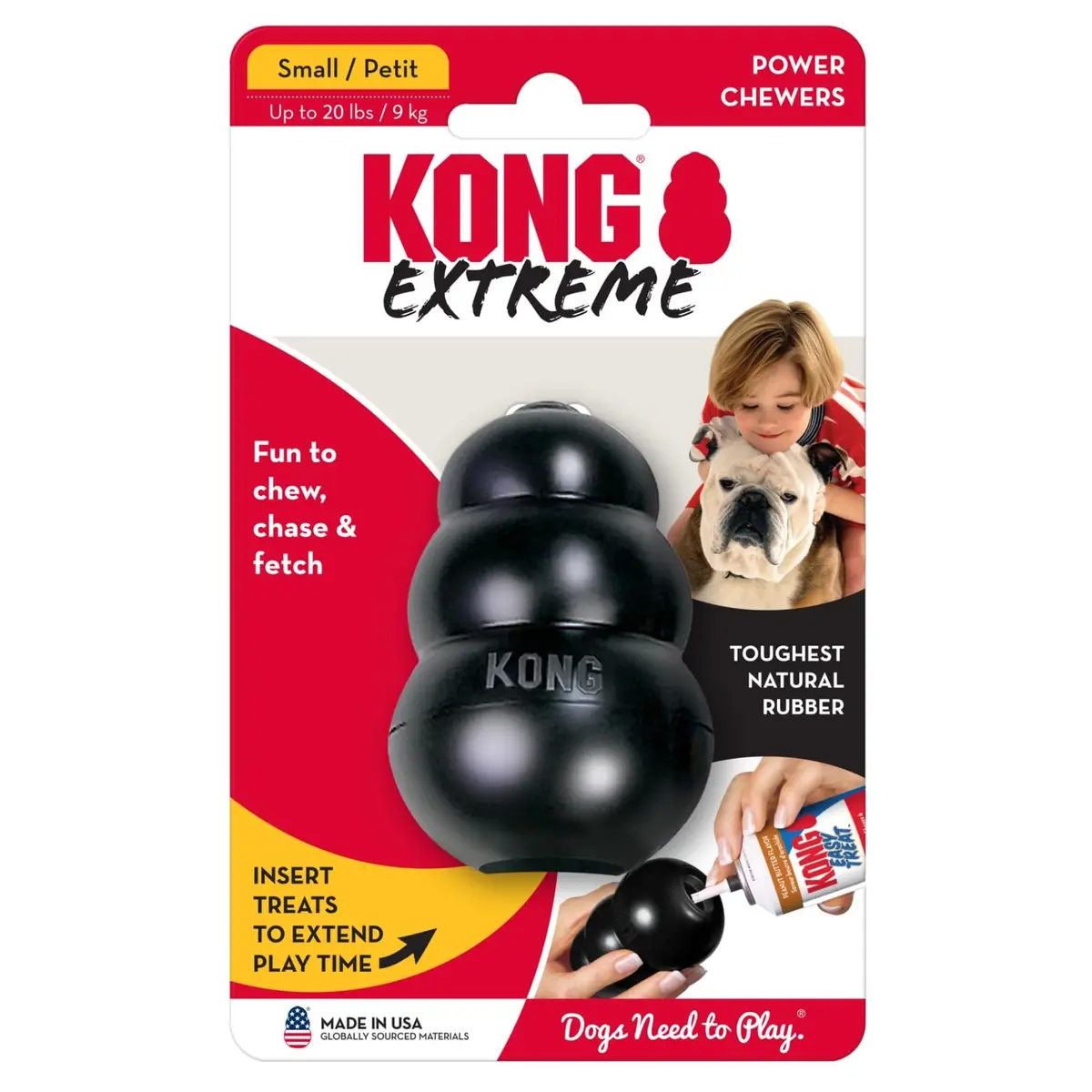 KONG Extreme Dog Toy, Durable Natural Rubber Chew, for Small Dogs | Unmatched Strength & Engagement - view 9
