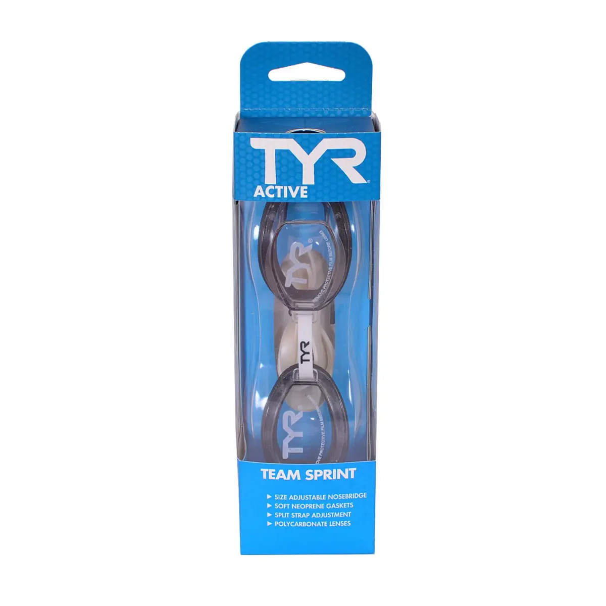 TYR Team Sprint Performance Goggle (Clear) | Universal Fit for All Swimmers - view 5