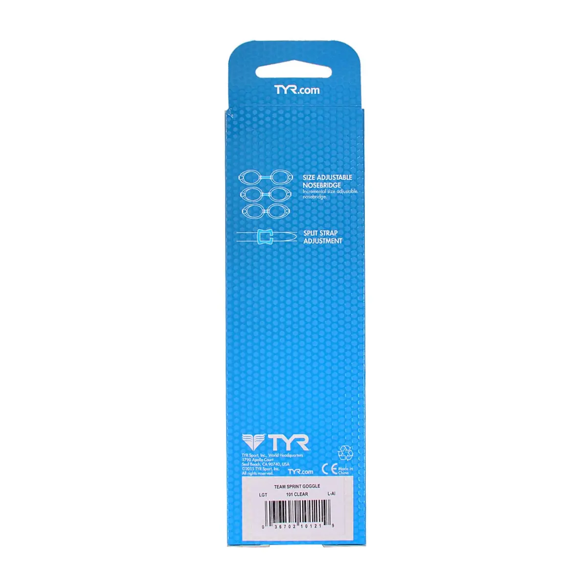 TYR Team Sprint Performance Goggle (Clear) | Universal Fit for All Swimmers - view 6