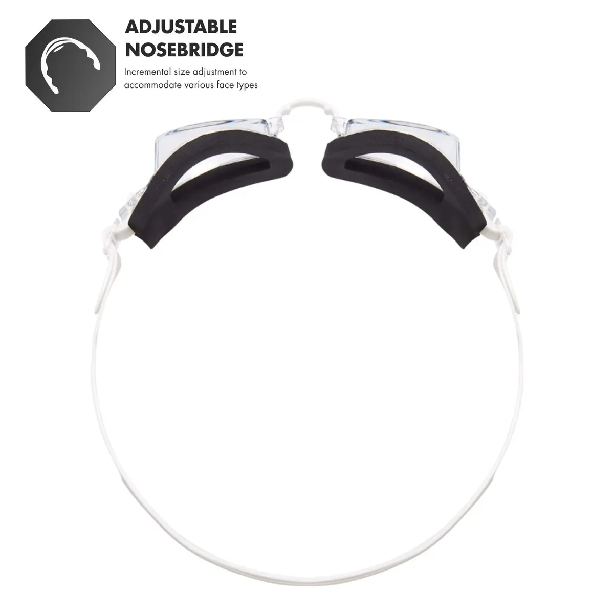 TYR Team Sprint Performance Goggle (Clear) | Universal Fit for All Swimmers - view 3