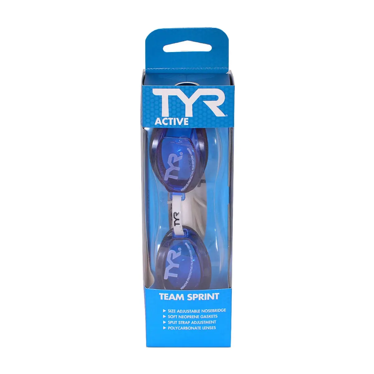 TYR Team Sprint Performance Goggle (Blue) | Universal Fit for Water Sports - view 5