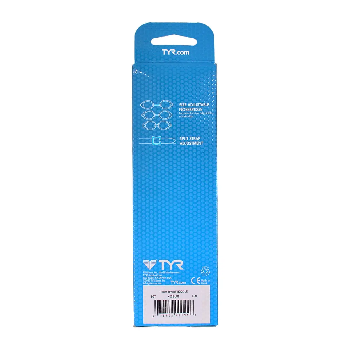 TYR Team Sprint Performance Goggle (Blue) | Universal Fit for Water Sports - view 6