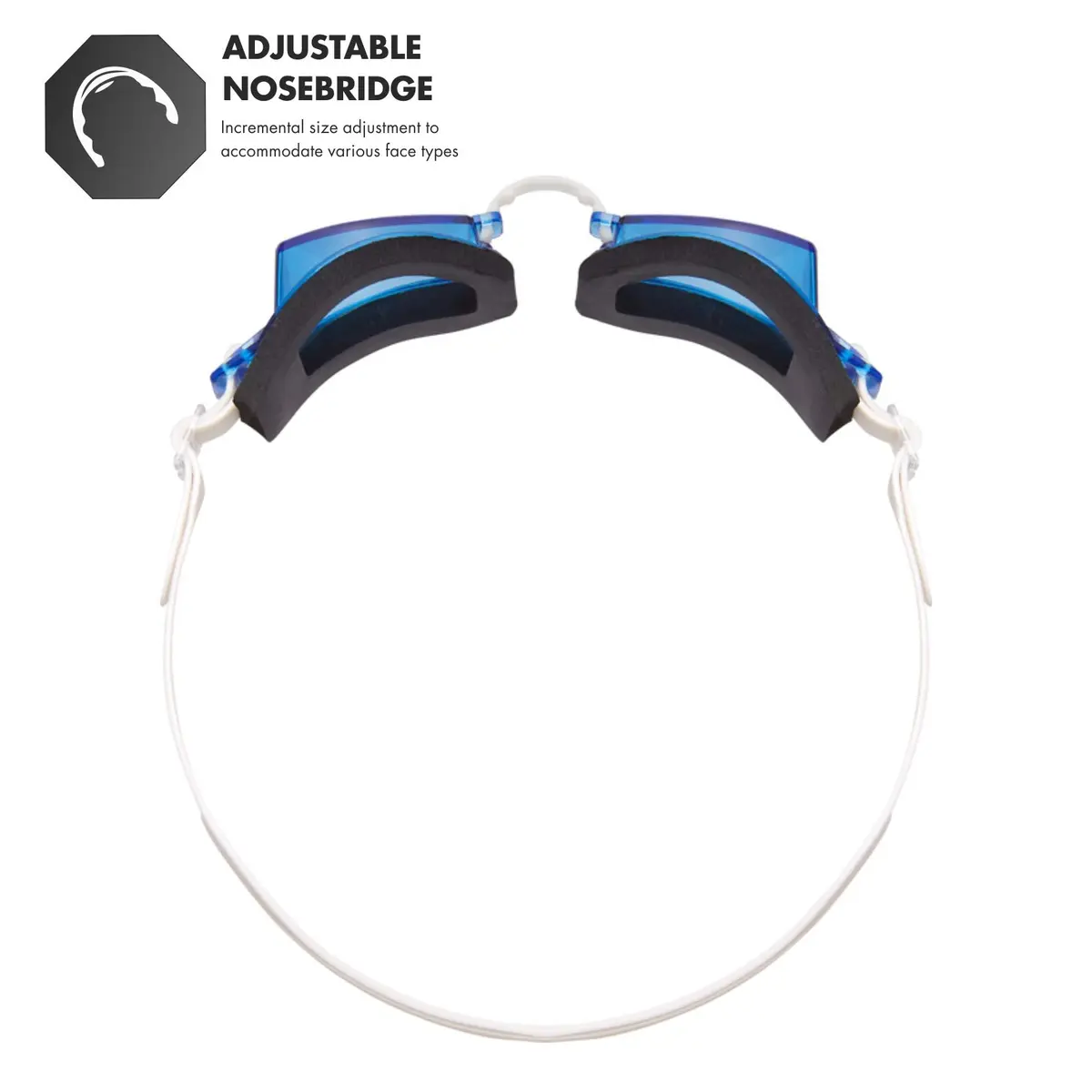 TYR Team Sprint Performance Goggle (Blue) | Universal Fit for Water Sports - view 3