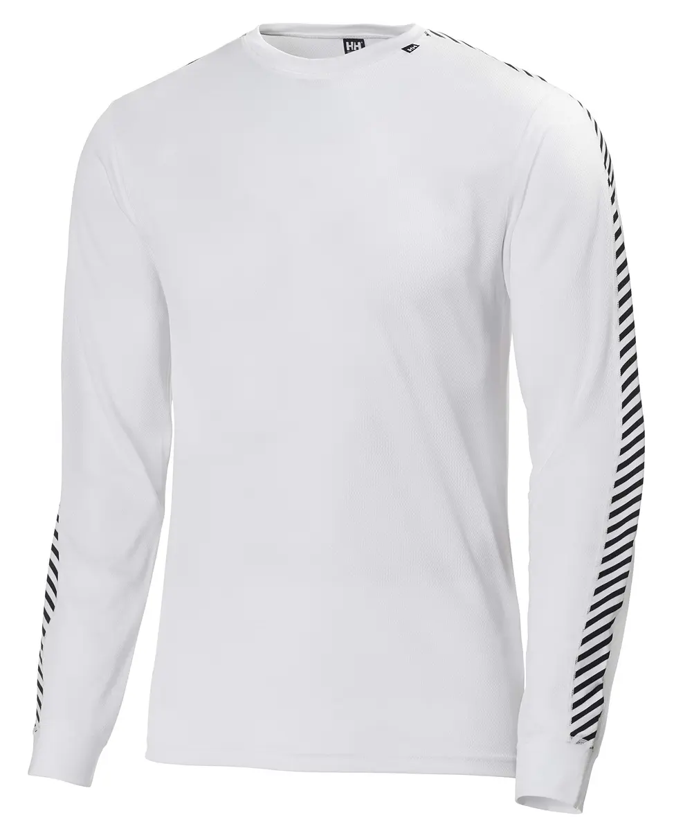 Helly Hansen HH Lifa Stripe Crew White | Moisture-Wicking Base Layer for Men - main product image