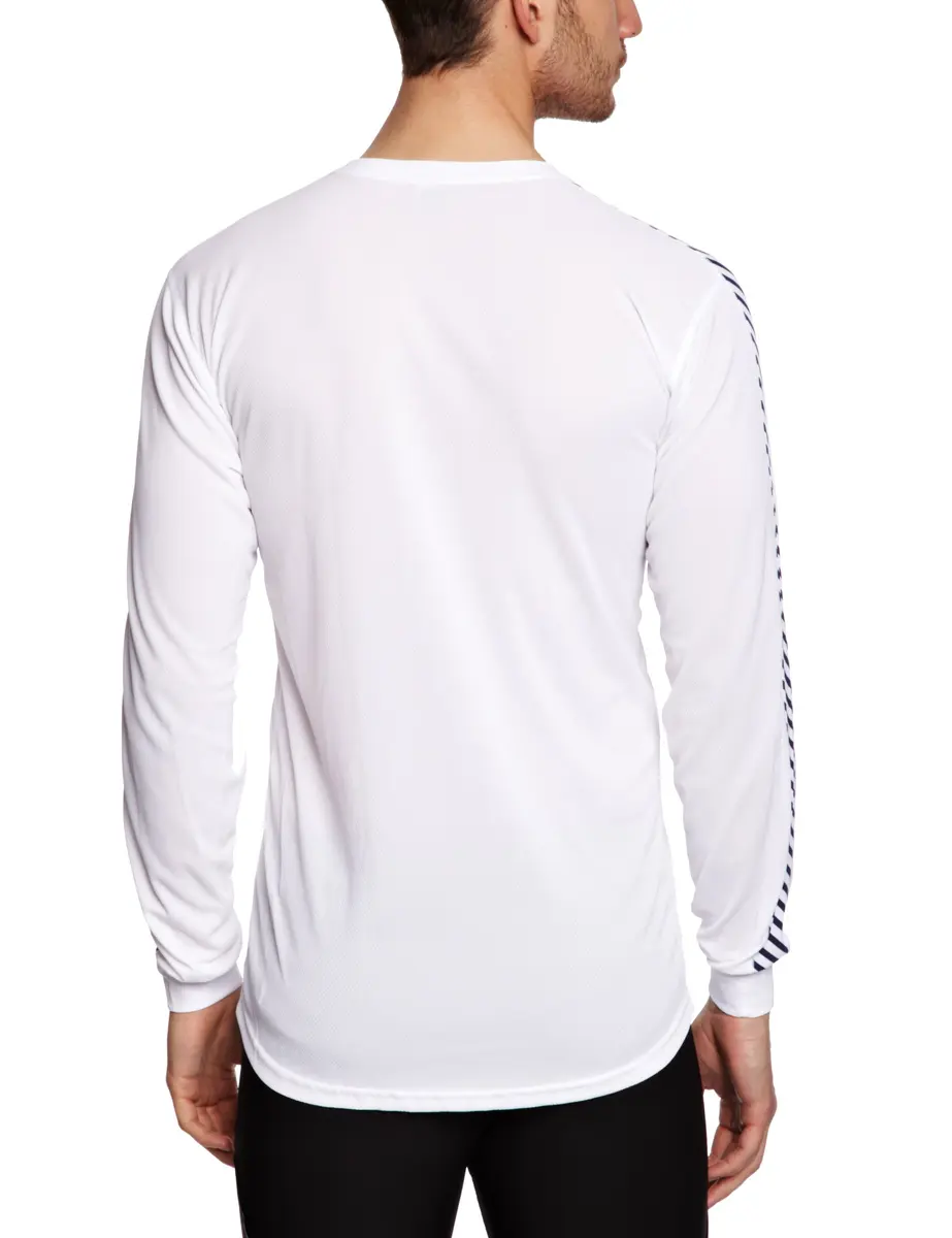 Helly Hansen HH Lifa Stripe Crew White | Moisture-Wicking Base Layer for Men - view 2