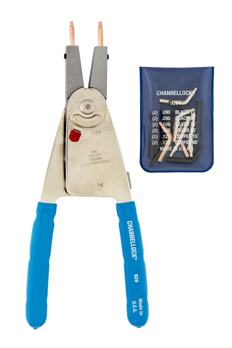 Channellock 929 Retaining Ring Plier 10-Inch | Convertible, Alloy Steel, Blue Handle - view 2