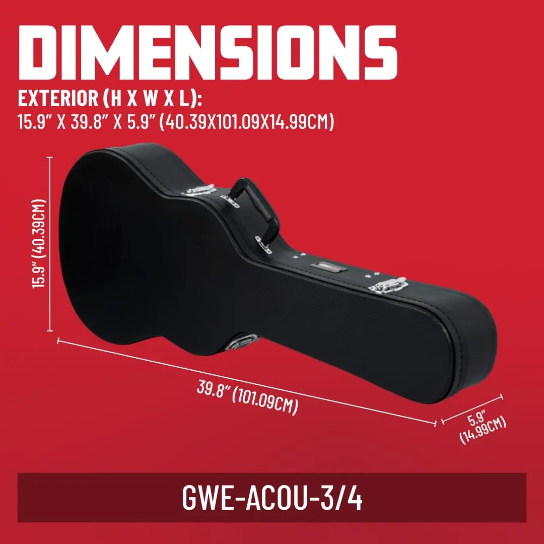 Gator Cases Traditional Series Hard-Shell Wood Case for 3/4 Sized Acoustic Guitars | Durable, Secure & Perfect Fit - view 5