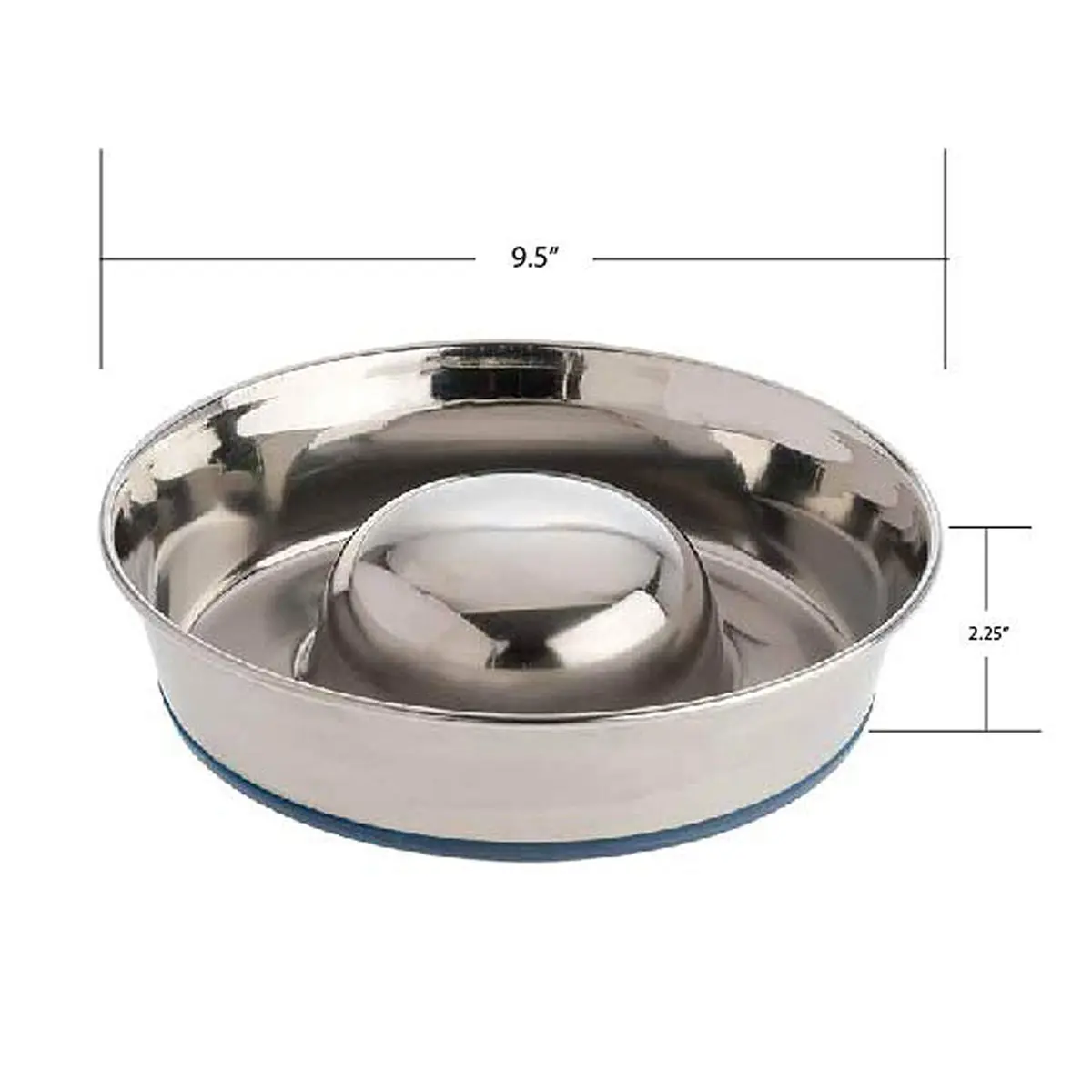 OurPets DuraPet Slow Feed Premium Stainless Steel Bowl (Heavyweight Durable Stainless Steel Bowls, Dog Food Bowl, and Dog Water Bowl) Great Alternative to Snuffle Mat for Dogs-Medium - view 4