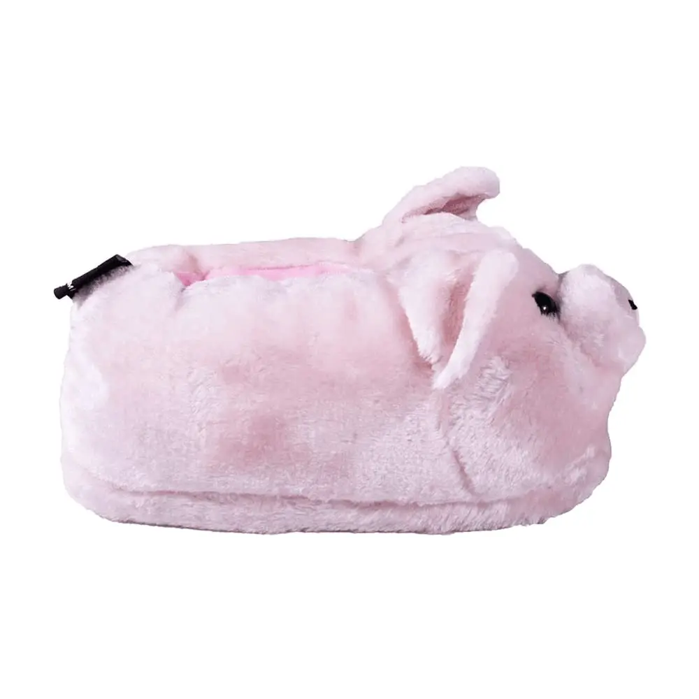 HAPPYFEET SLIPPERS Pink Pig Animal Slippers for Adults & Kids | Plush Foam Comfort, Non-slip Sole, Shark Tank Featured (Large) - view 2