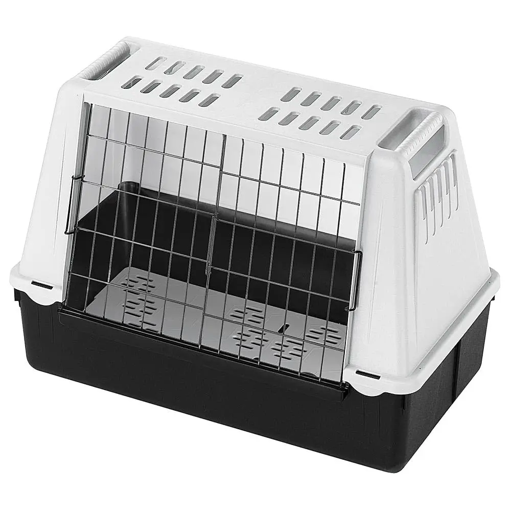 Ferplast Car Carrier for Dogs Atlas Car Mini | Ventilated Pet Travel Carrier, 72x41x51cm, Grey - main product image