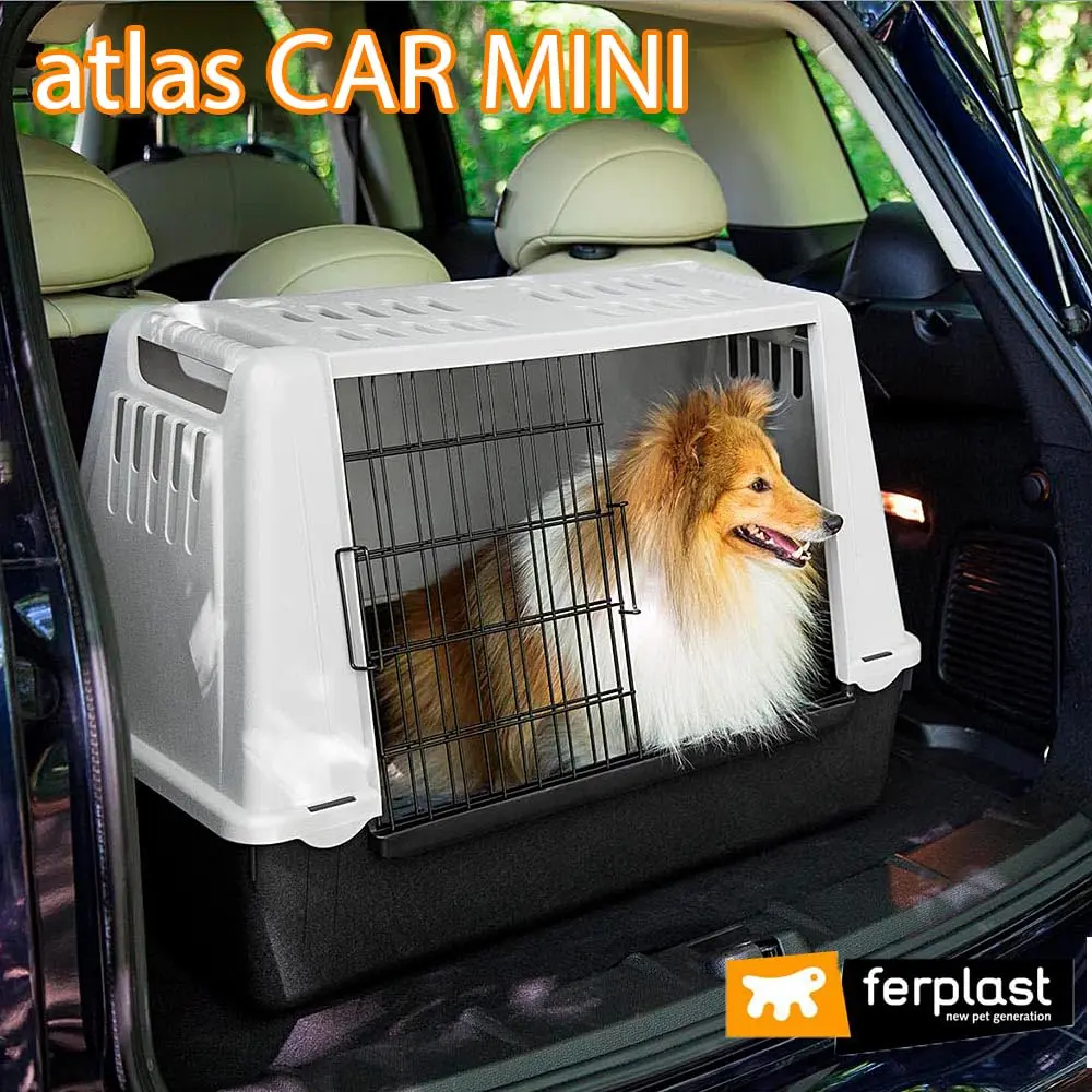 Ferplast Car Carrier for Dogs Atlas Car Mini | Ventilated Pet Travel Carrier, 72x41x51cm, Grey - view 2