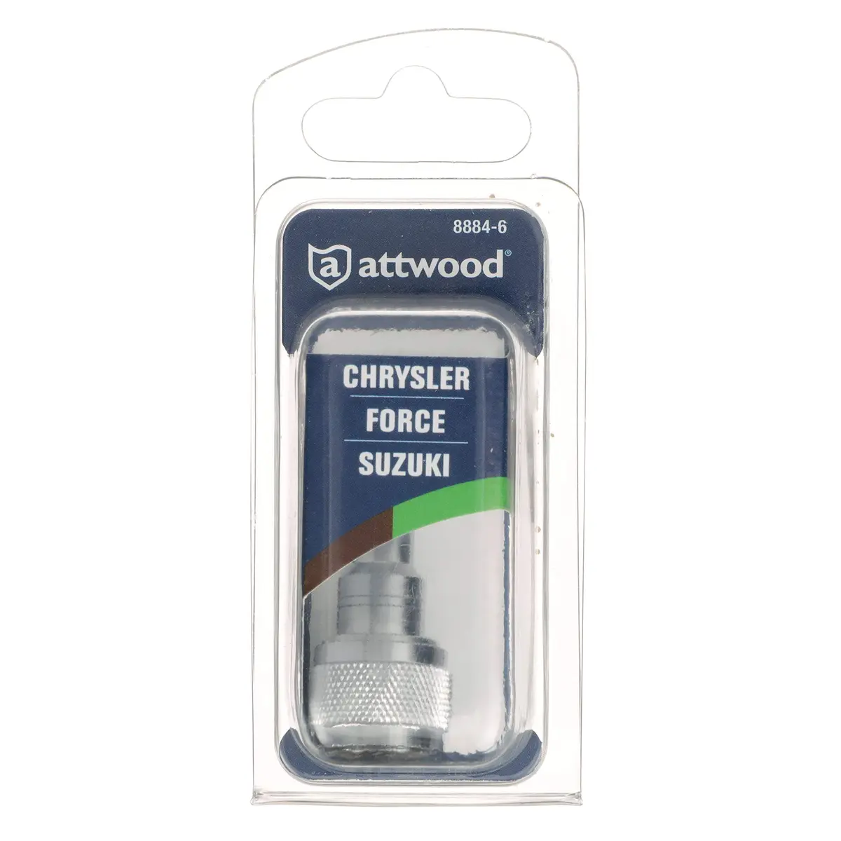 attwood Hose Pipe Fitting 75HP | Chrome Brass Fuel Line Connector for Chrysler Engines - view 4