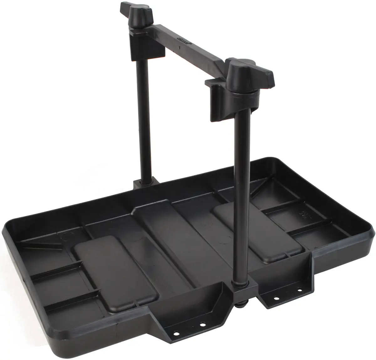 Attwood Adjustable Marine Battery Tray Group 27 Black Plastic | Secure Hold-Down for Rough Waters - main product image
