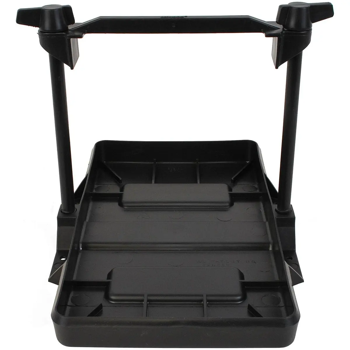 Attwood Adjustable Marine Battery Tray Group 27 Black Plastic | Secure Hold-Down for Rough Waters - view 2