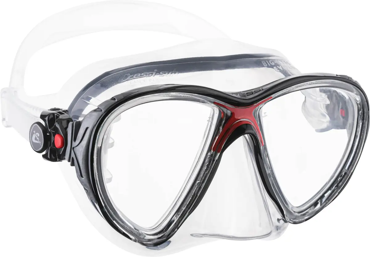 Cressi Big Eyes Evolution, Clear/Red | Unprecedented Comfort & Visibility (70-120 chars) - view 3