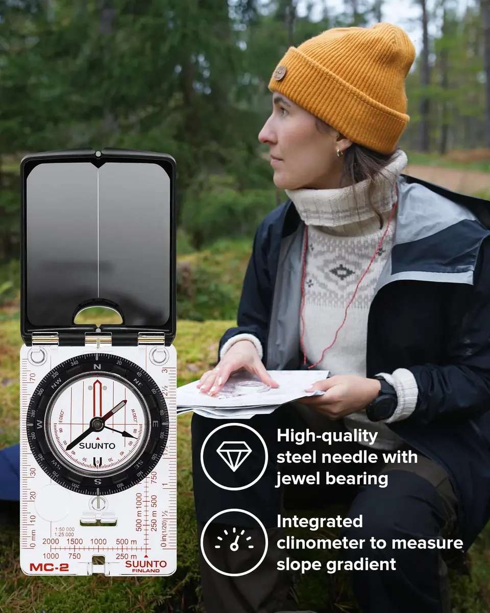 SUUNTO MC-2 Northern Hemisphere Mirror Compass | 9.1 inches (23.1 cm) Length - view 3