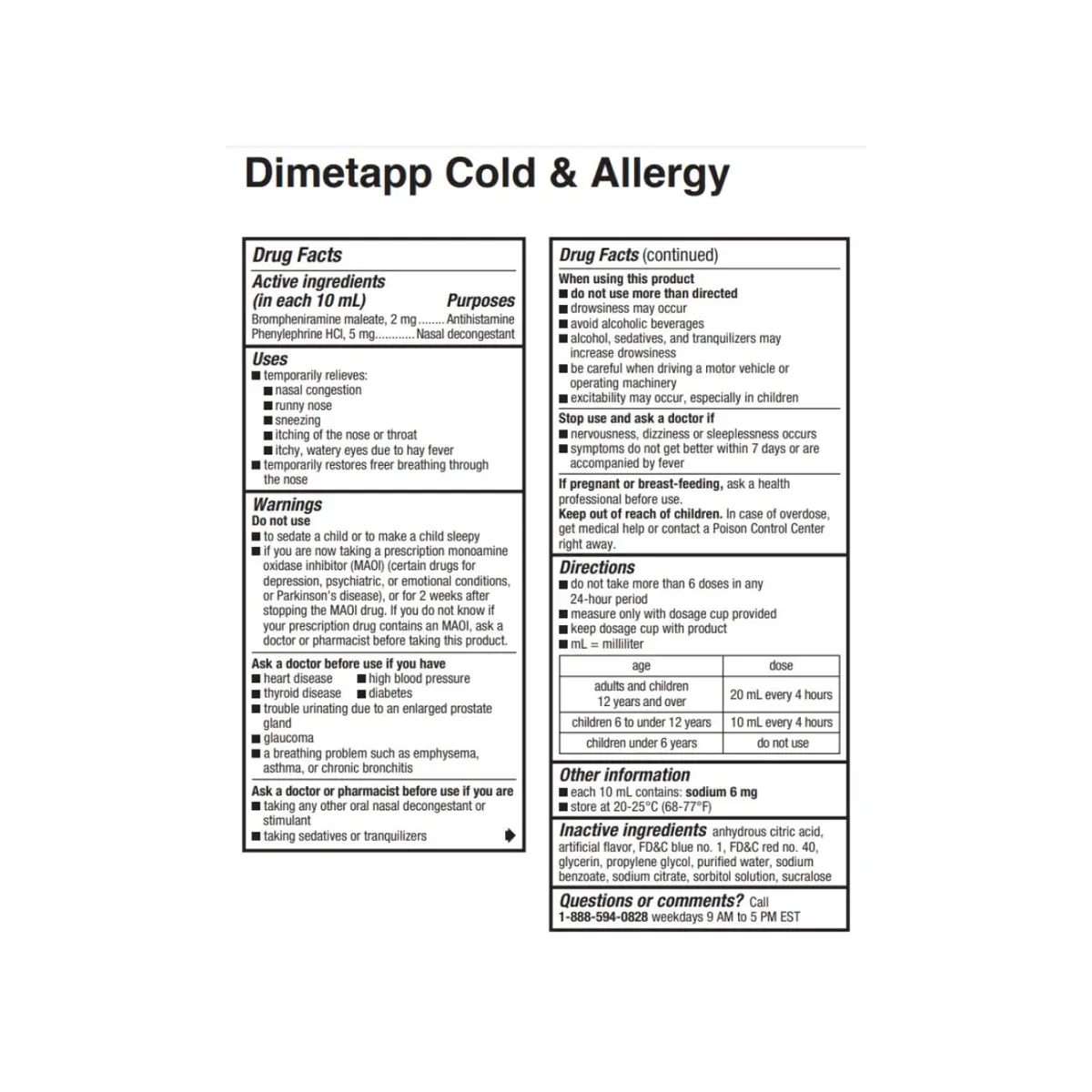 Dimetapp Children’s Cold & Allergy Liquid 8oz | Grape Flavor for Kids & Adults - view 6