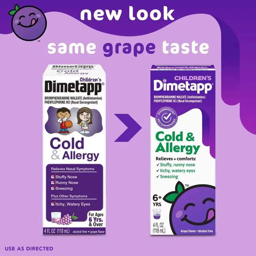 Dimetapp Children’s Cold & Allergy Liquid 8oz | Grape Flavor for Kids & Adults - view 10