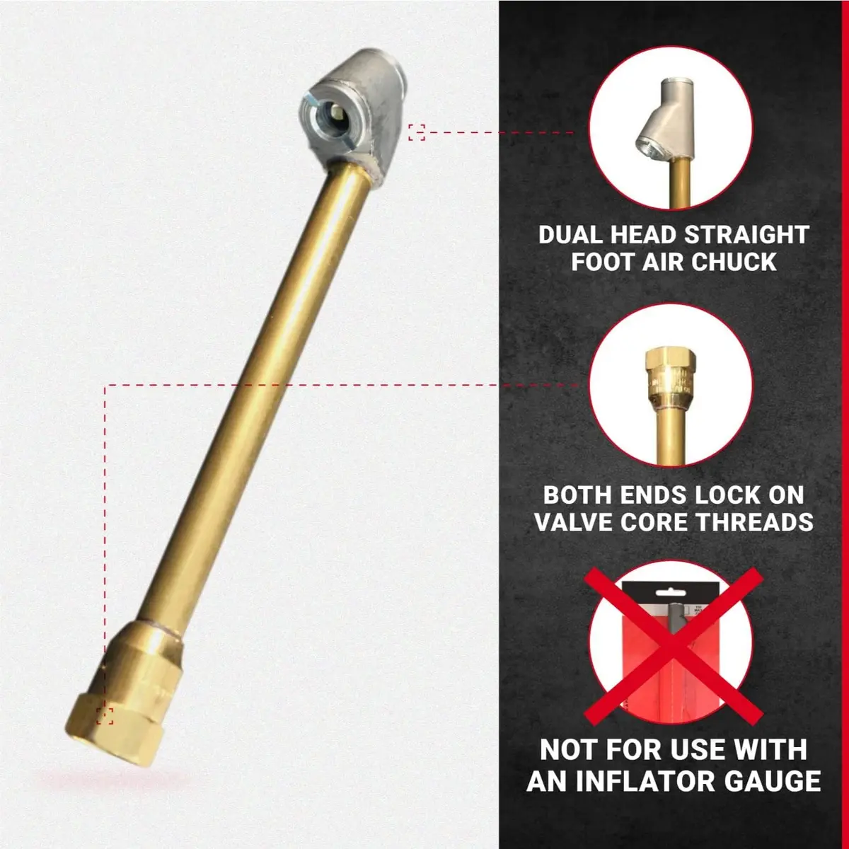 Milton Dual-Head Air Chuck 1/4" FNPT | Durable, Secure & Versatile for Pneumatic Tasks - view 6