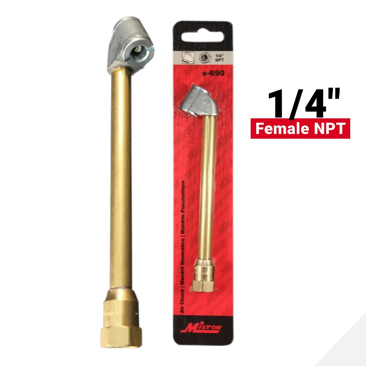 Milton Dual-Head Air Chuck 1/4" FNPT | Durable, Secure & Versatile for Pneumatic Tasks - view 7