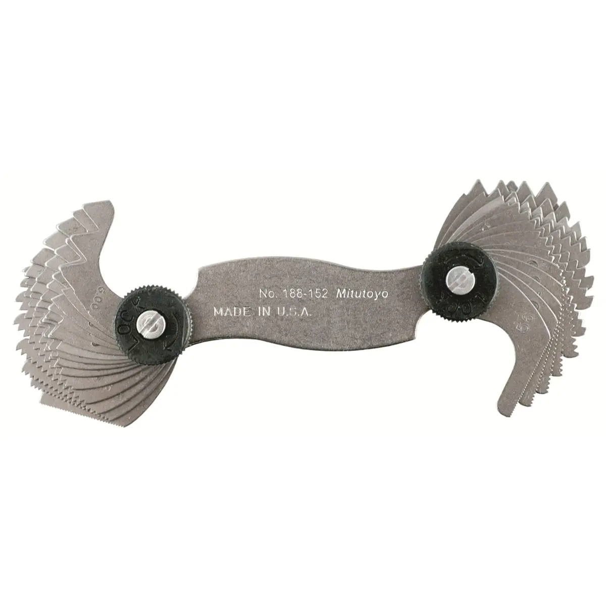 Mitutoyo 188-152 Metric and Unified Screw Pitch Gage Set with 28 Leaves | Precision Measuring Tool - main product image