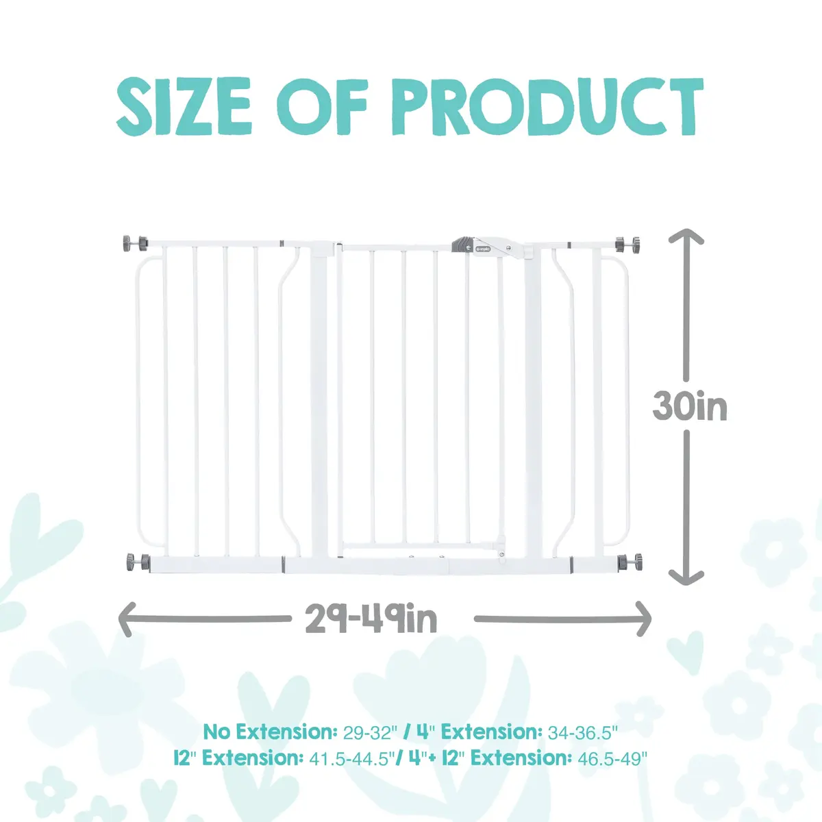 Regalo Safety 29"-49" Extra Wide Baby Gate for Doorways & Stairs | Adjustable & Secure - view 2
